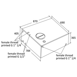 Rigid tank for drinkable water 240